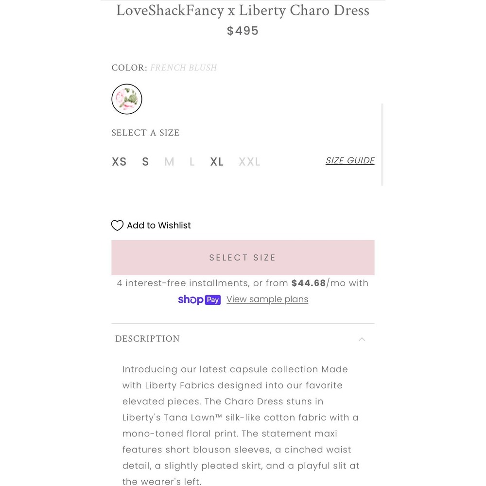 ✖️SOLD✖️LoveShackFancy x Liberty Charo Dress - Picture 12 of 15